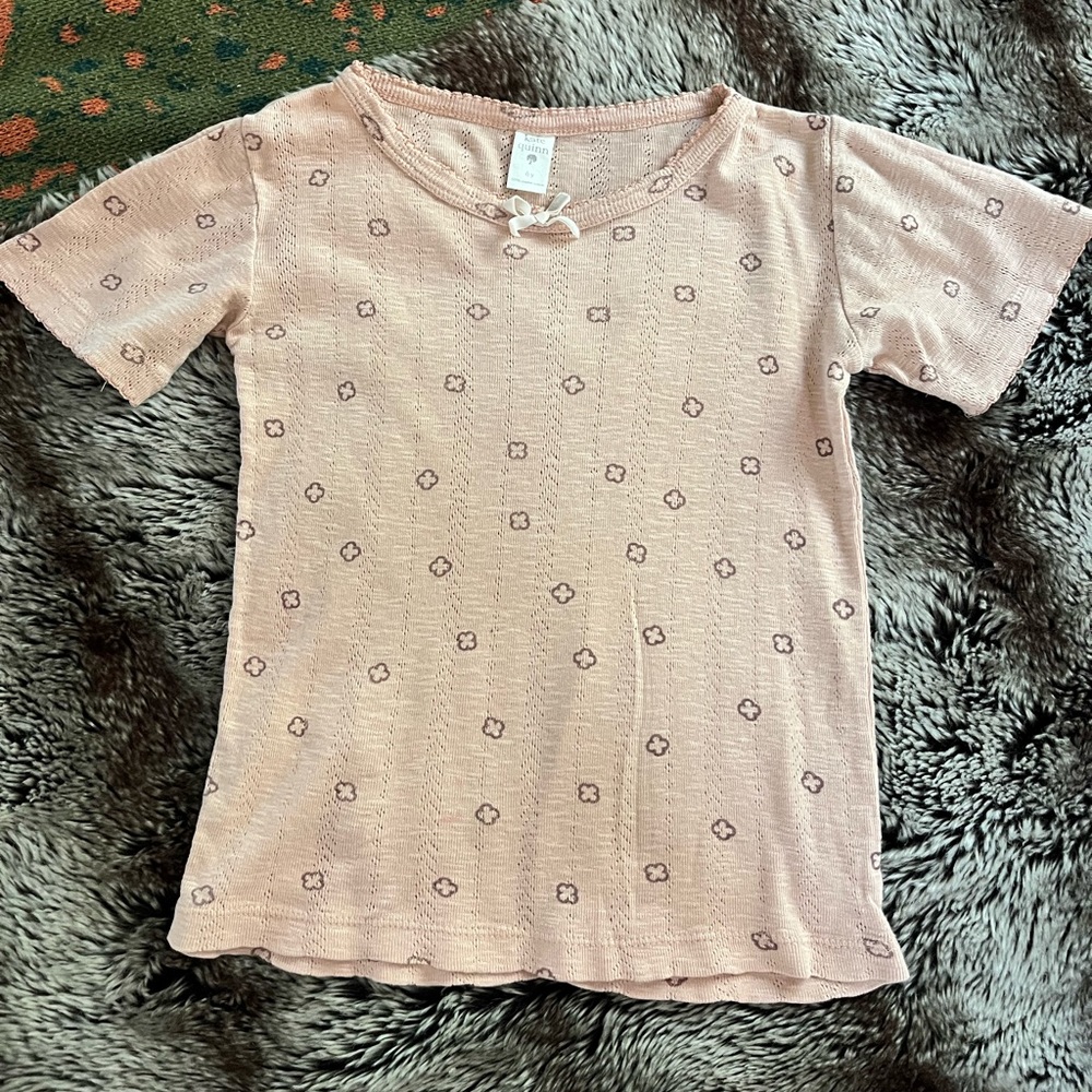 Kate Quinn || Cocoa SS Pointelle Tee